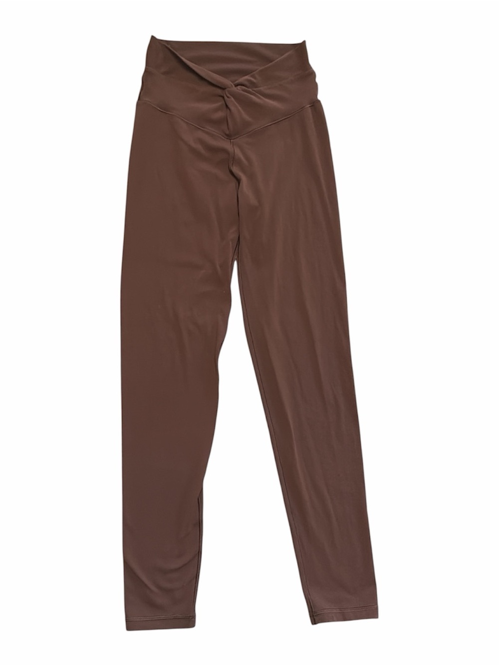 Aerie Real Me Xtra Hi-Rise Brown Twist-Waist Leggings size S